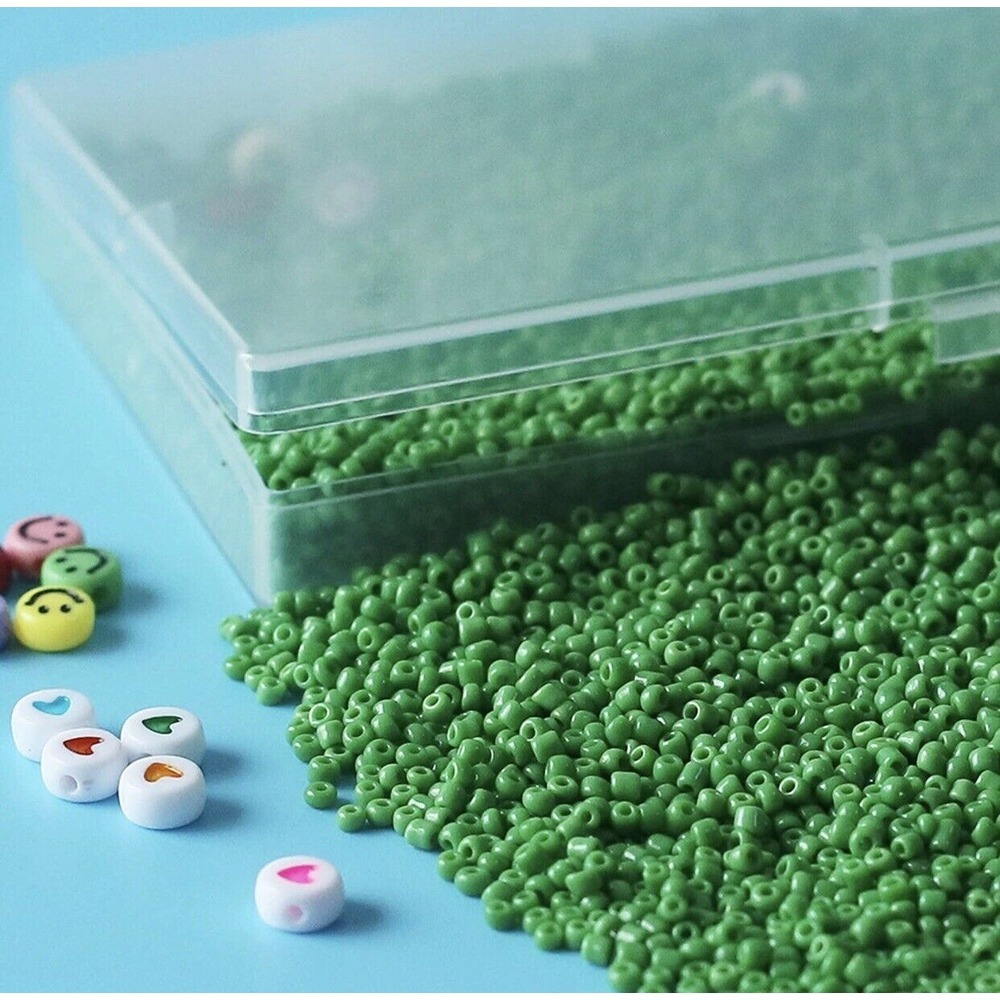 Leiman Glass Seed Beads Craft Activity 4mm Small Bracelets Rings Necklace Making